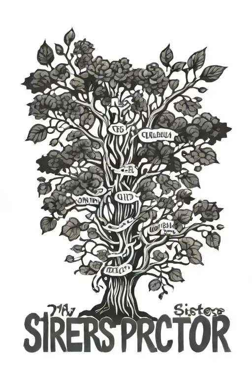 My Sisters Protector Word Coming From A Tree