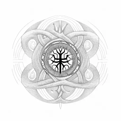 Vegvisir And Tree Of Life