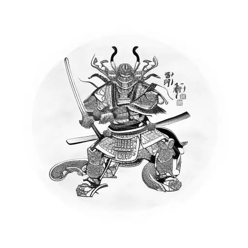 Samurai With Dragons