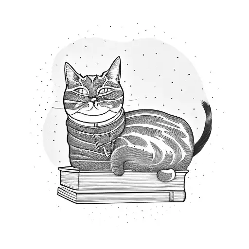 A Bookshelf Filled With Books And A Cat Sleeping On Top