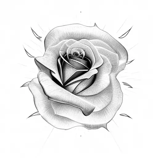 A Rose Engulfed In Flames With Rays Of Sunlight Bursting Through The Petals