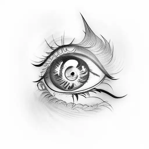 Eye With Fire As Eyelashes