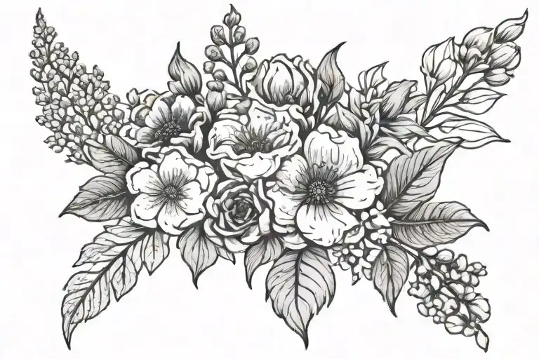 Birth Flower Bouquet July August February March October