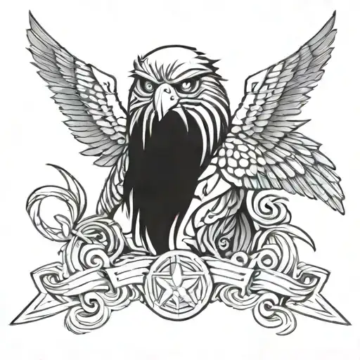 Eddie Iron Maiden And An Eagle