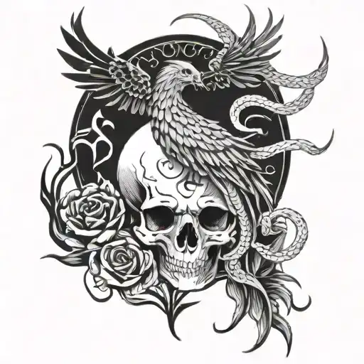With The Phoenix And The Snake And The Skull