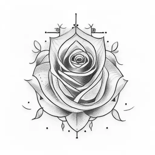 A Tattoo Design Combining Music Notes And Flowers