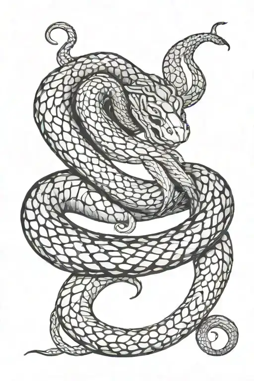 Snake Surrendered Tattoo Separated