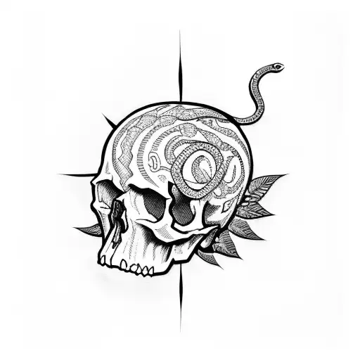 Skull And Snake