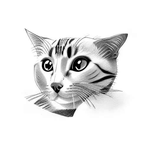 Girl Holding A Cat In Her Arms