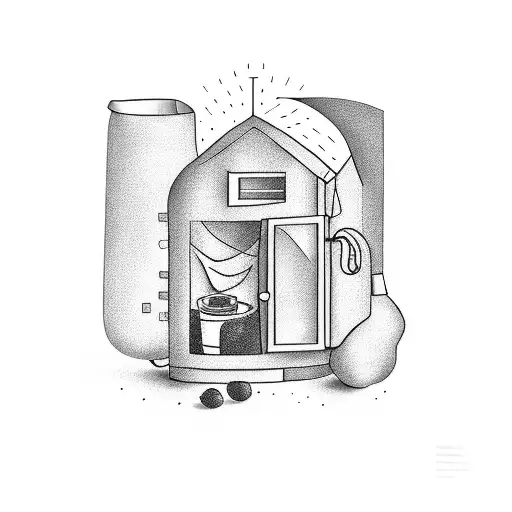 A Wine Bottle And A Coffee Mug Sharing A Cozy Space In A House