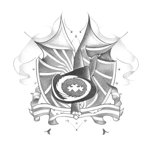 A Tattoo Design Combining The Brazilian Flag And A Lesbian Pride Flag