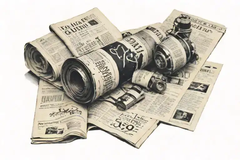 Vintage Newspaper Black And White