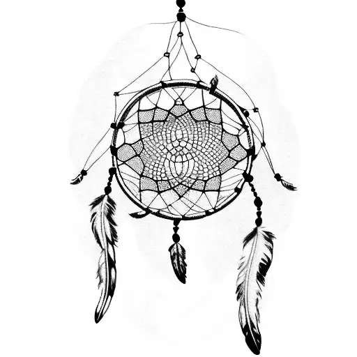 A Dreamcatcher With Basketball Elements
