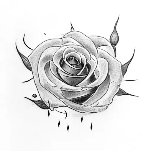 I Would Like To Draw A Rose Where The Stem Was A Staff And Olive Petals Came Out Of It