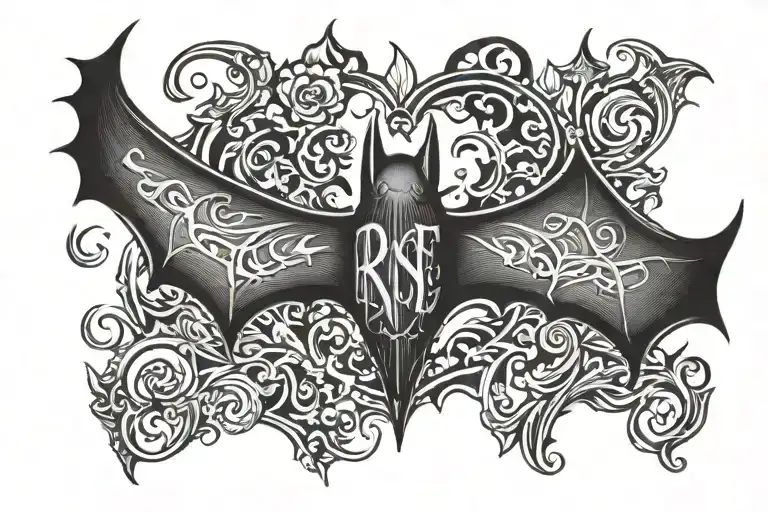 Rise Letter In Bat Style