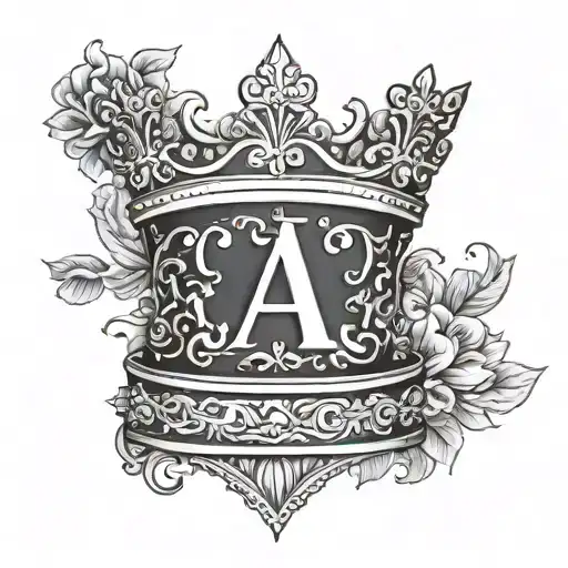 Letter A In The King's Crown