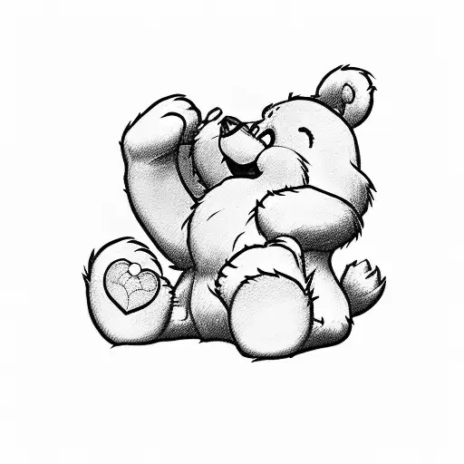 Care Bear With Flip Table On Belly
