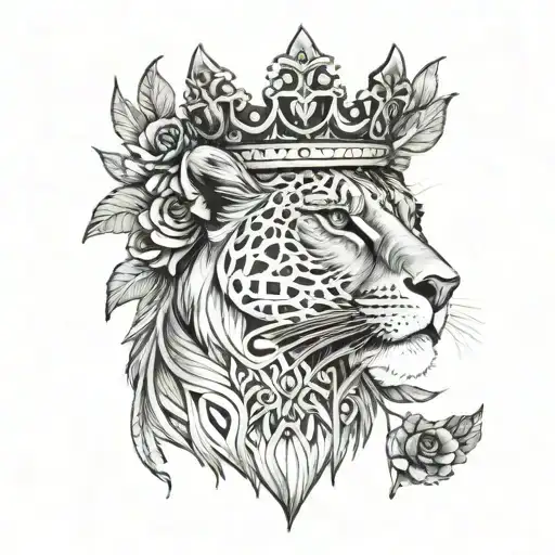 Mother Earth Melody Air Lioness Wearing A Crown