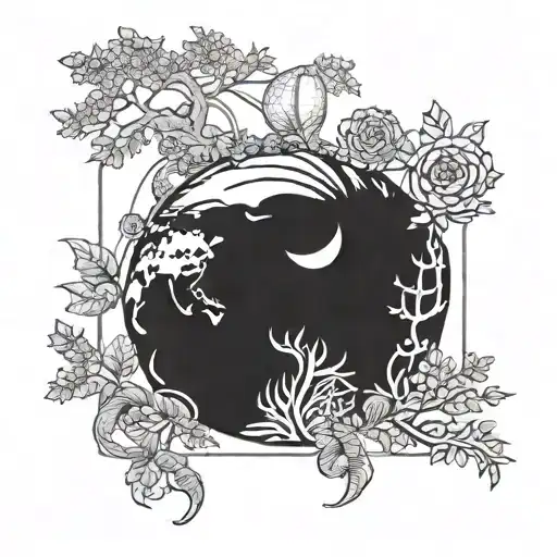 Earth With Nature And Lioness And Melody And Air