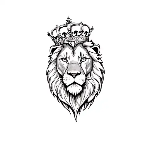 A Lion Wearing A Crown