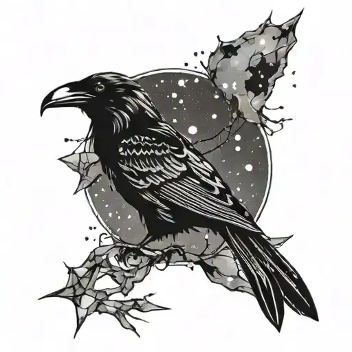 Raven And Capricorn Constellation