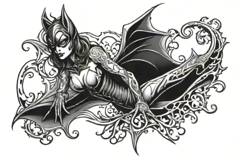 Tattoo Bat Woman