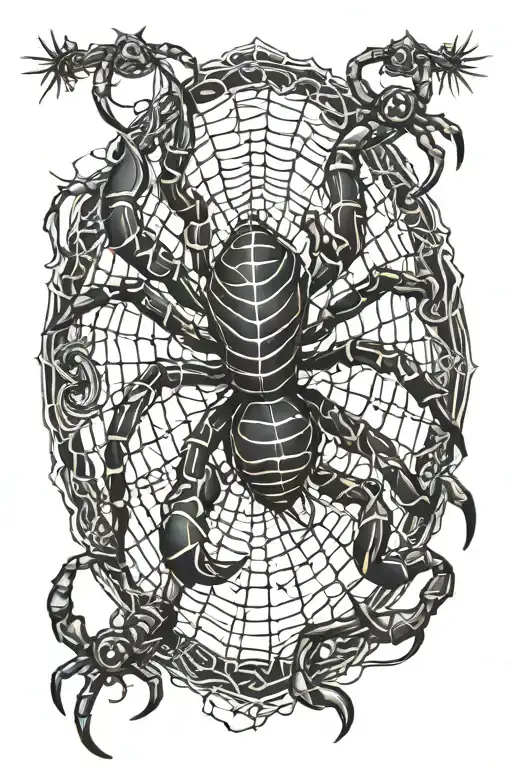 A Mixture Of Scorpion And Spider Web