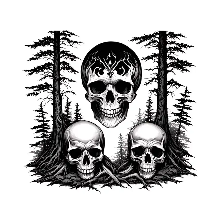 Skulls And Forest