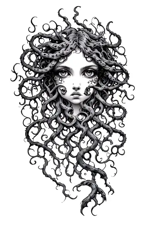 Medusa Eyes Covered Vine Wrapped