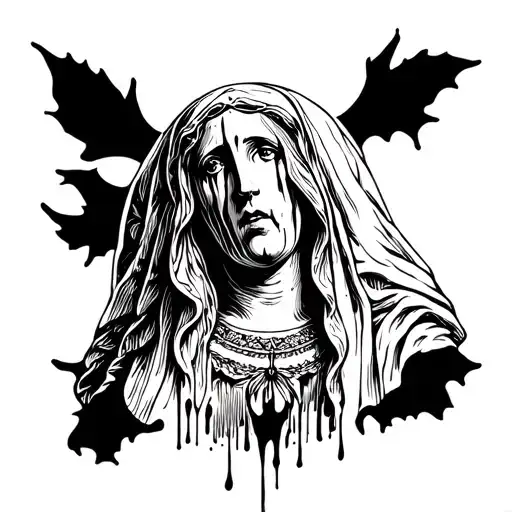 Virgin Mary Crying Blood