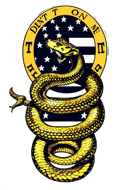 Don't Tread On Me Snake Patriot Yellow 2Nd Amendment