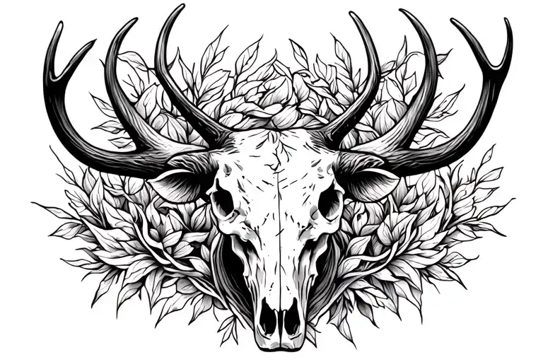 Bull Head And Deer Skull