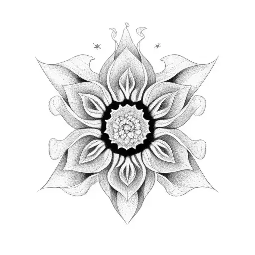 Edelweiss With Infinity Symbol Petals