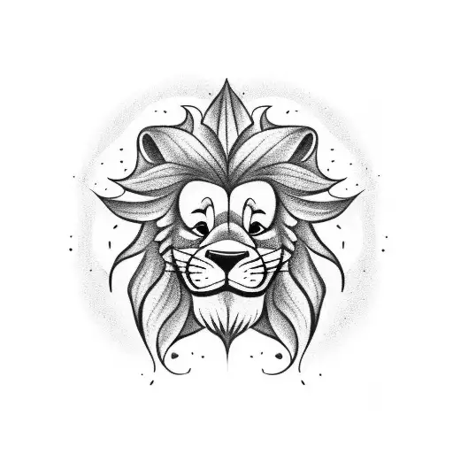 The Cowardly Lion Crying Looking At A Flower