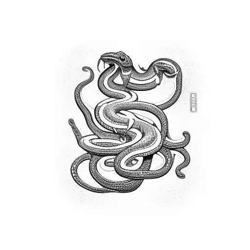 A Chain That Is A Snake Being Bitten By Its Counterpart
