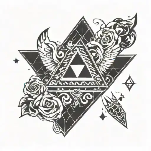 Zelda Triforce And Aries Zodiac Sign