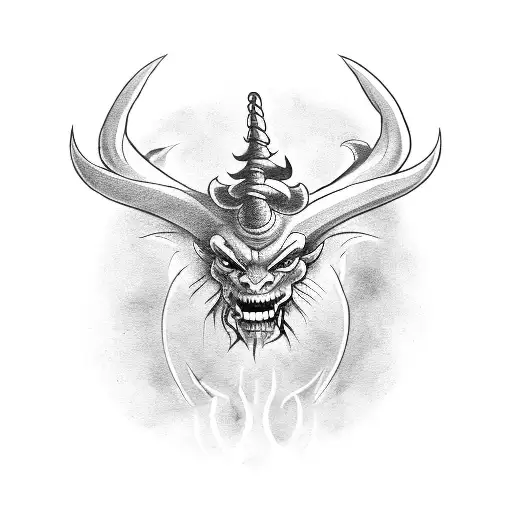 Demon With Horns