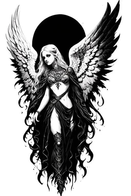 Gothic Angel With Cyber Cygilism