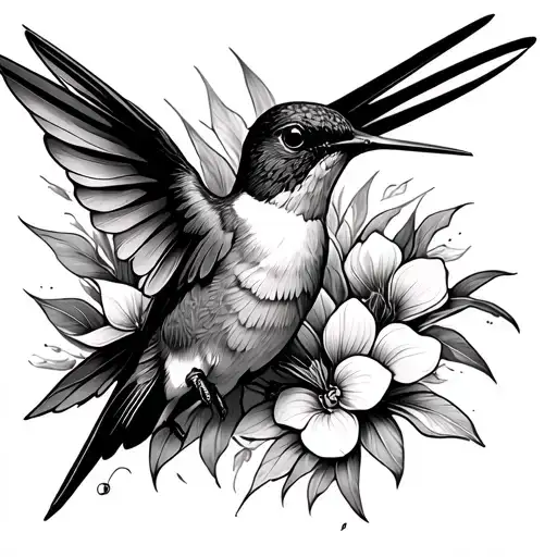 Hummingbird Flying Away