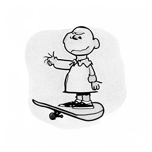 Charlie Brown Junior Playing A Guitar On A Skateboard
