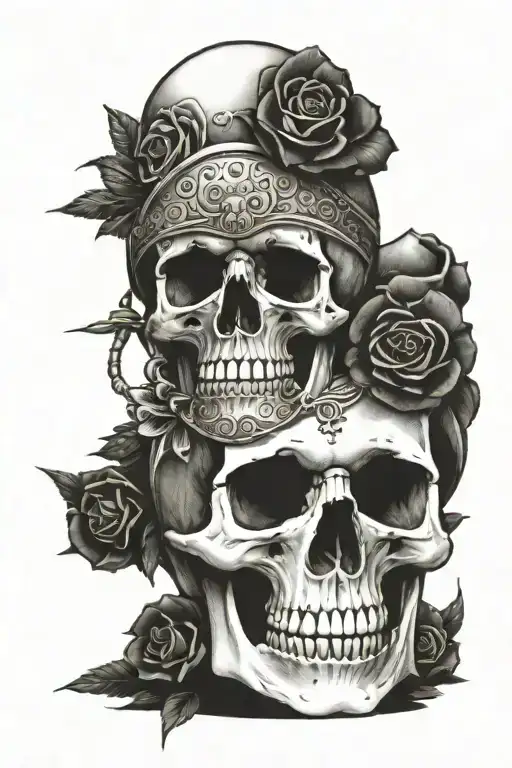 Skull And Russian Roulette