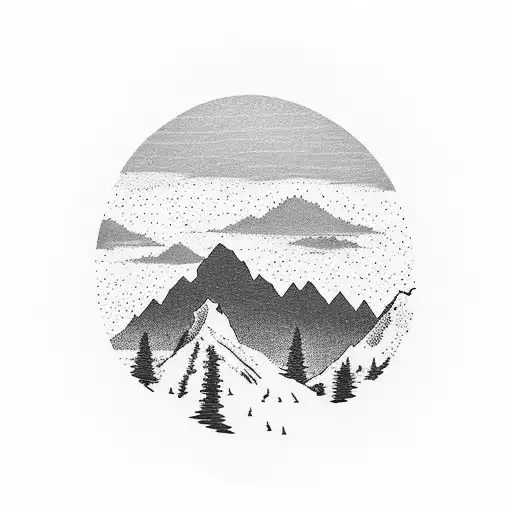 A Silhouette Of A Hiker Against A Breathtaking Sunset Over The Rocky Mountains