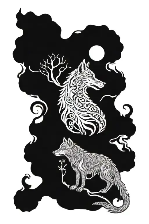 Wolf And Small Cobra