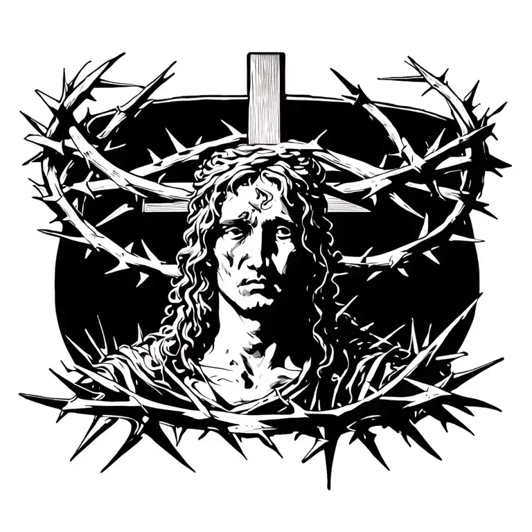 Cross With A Crown Of Thorns