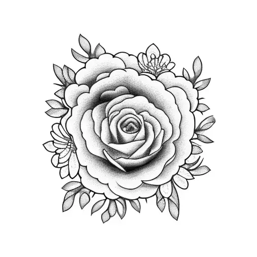 A Coffee Cup Surrounded By Blooming Flowers