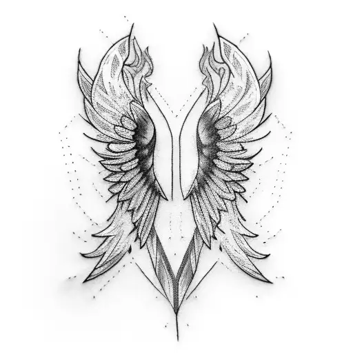 Wing Black Work Small