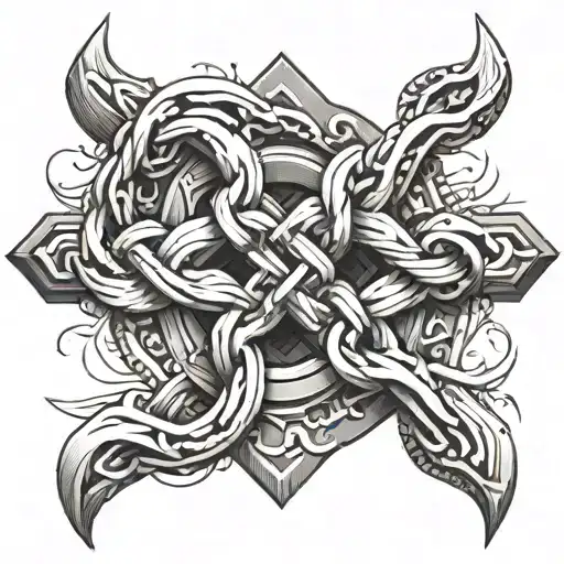 Hercules' Knot Cross Surrounded