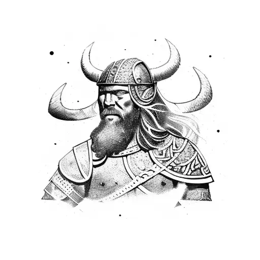 A Fierce Viking Warrior Battling A Mythical Creature From Norse Mythology