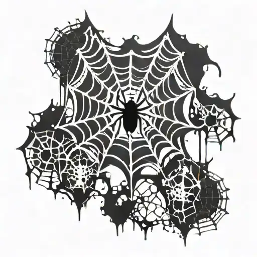 Spider Web Blood Dripping