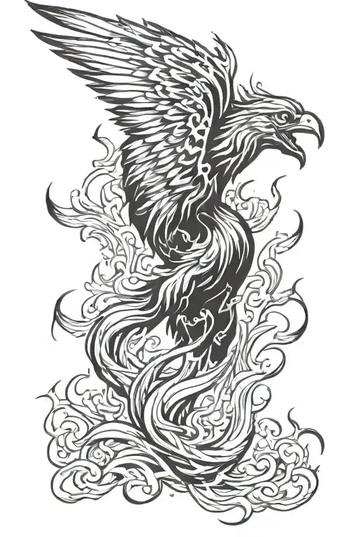 Phoenix Rising From Fire